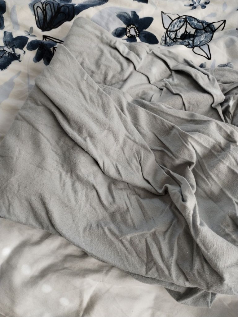 Prześcieradło bawełniane 90x200 Jersey szare