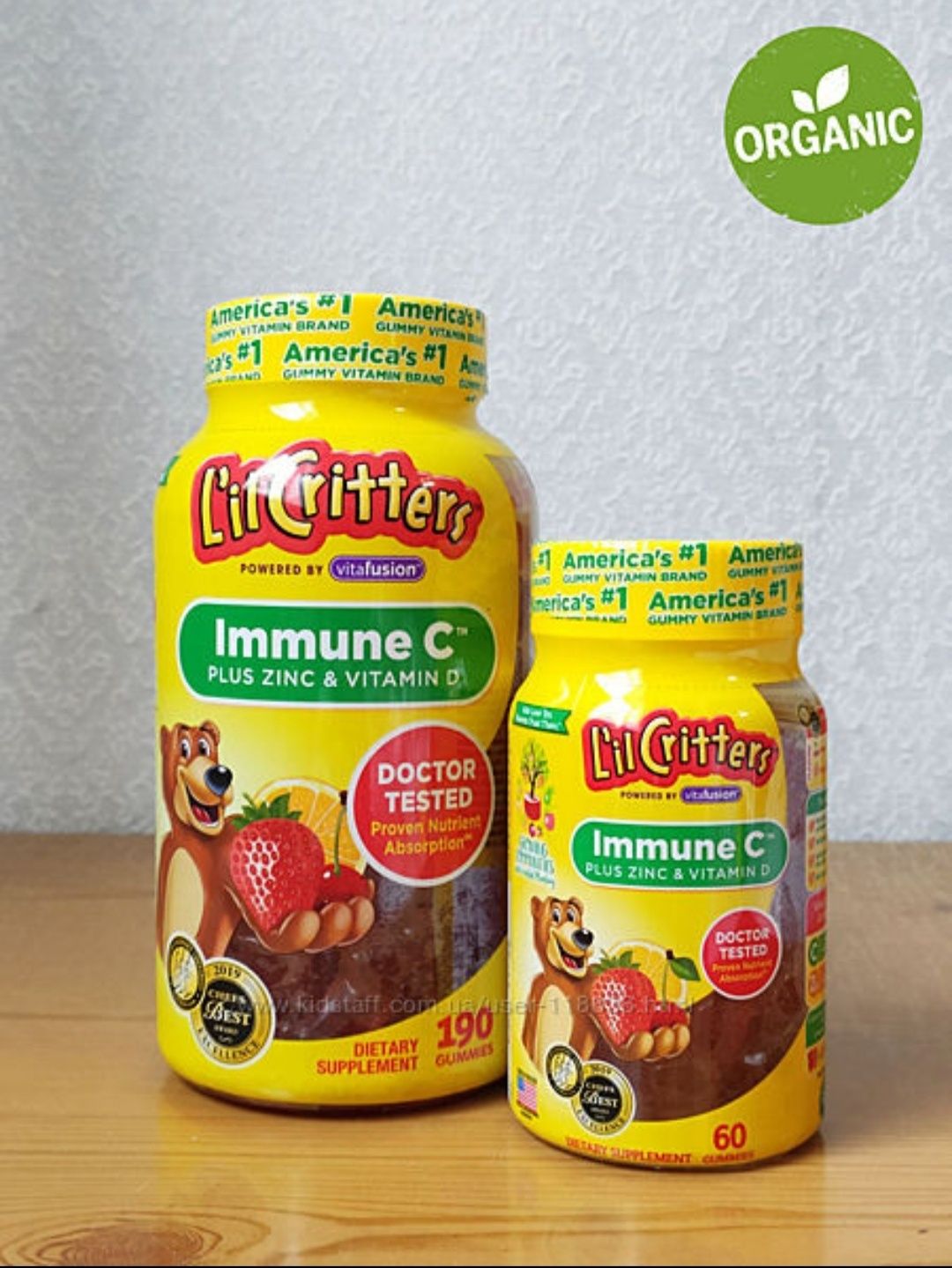 Lil Critters,  Immune C, витамины для иммунитета, Д3, цинк, 60 шт