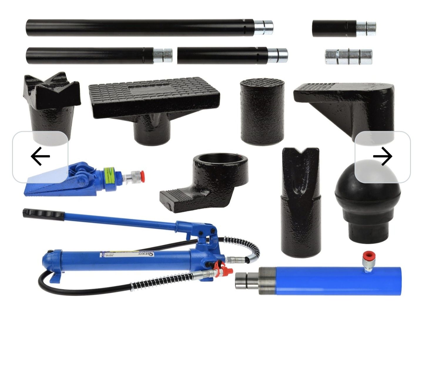 Rozpierak hydrauliczny blacharski  10T zestaw rozpieraków walizka
