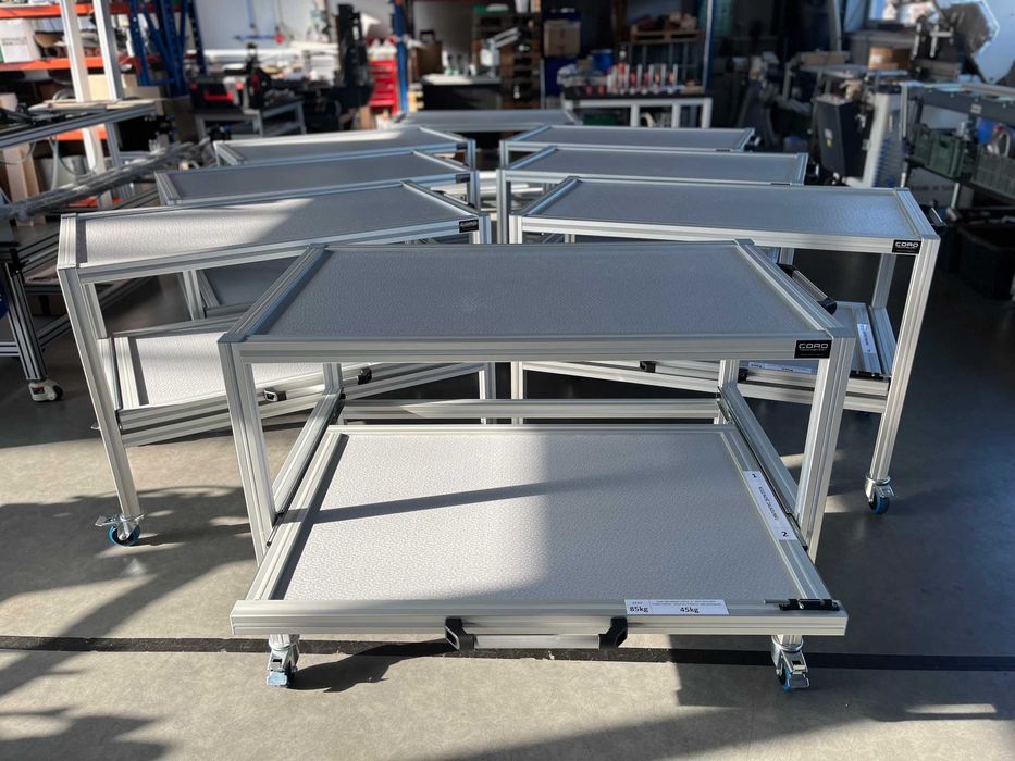 Wózek aluminiowy transportowy - LEAN - Dowolne rozmiary
