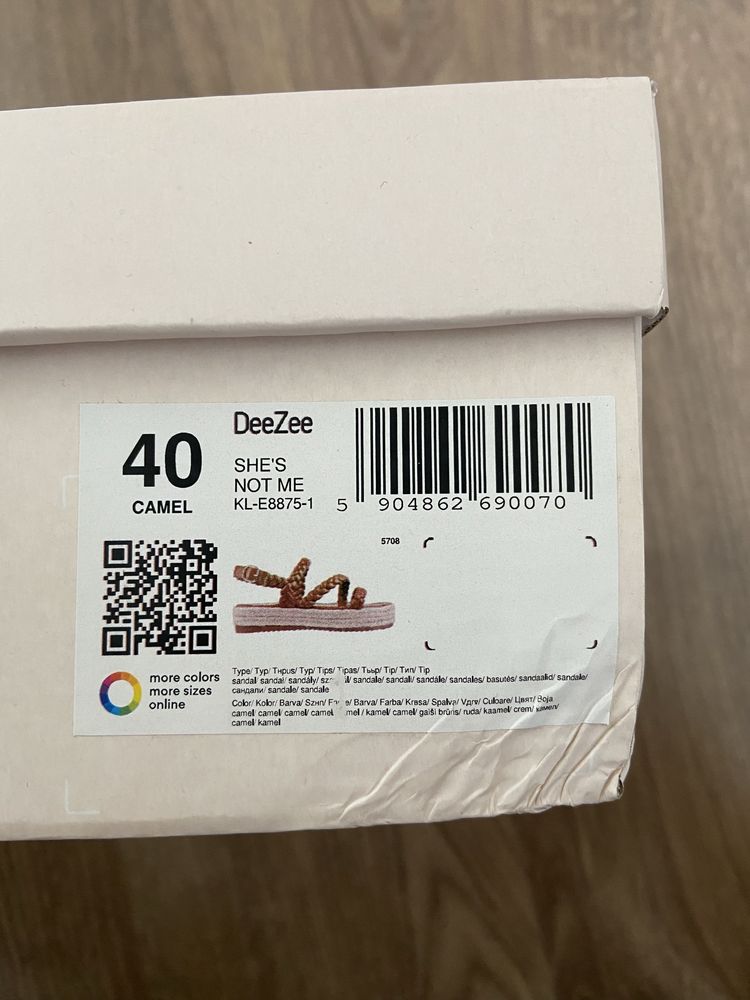 DeeZee brązowe sandały na platformie CCC 40 sandałki