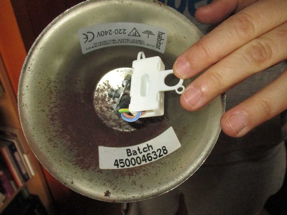 Candeeiro Esmaltado Vintage candeeiro de tecto