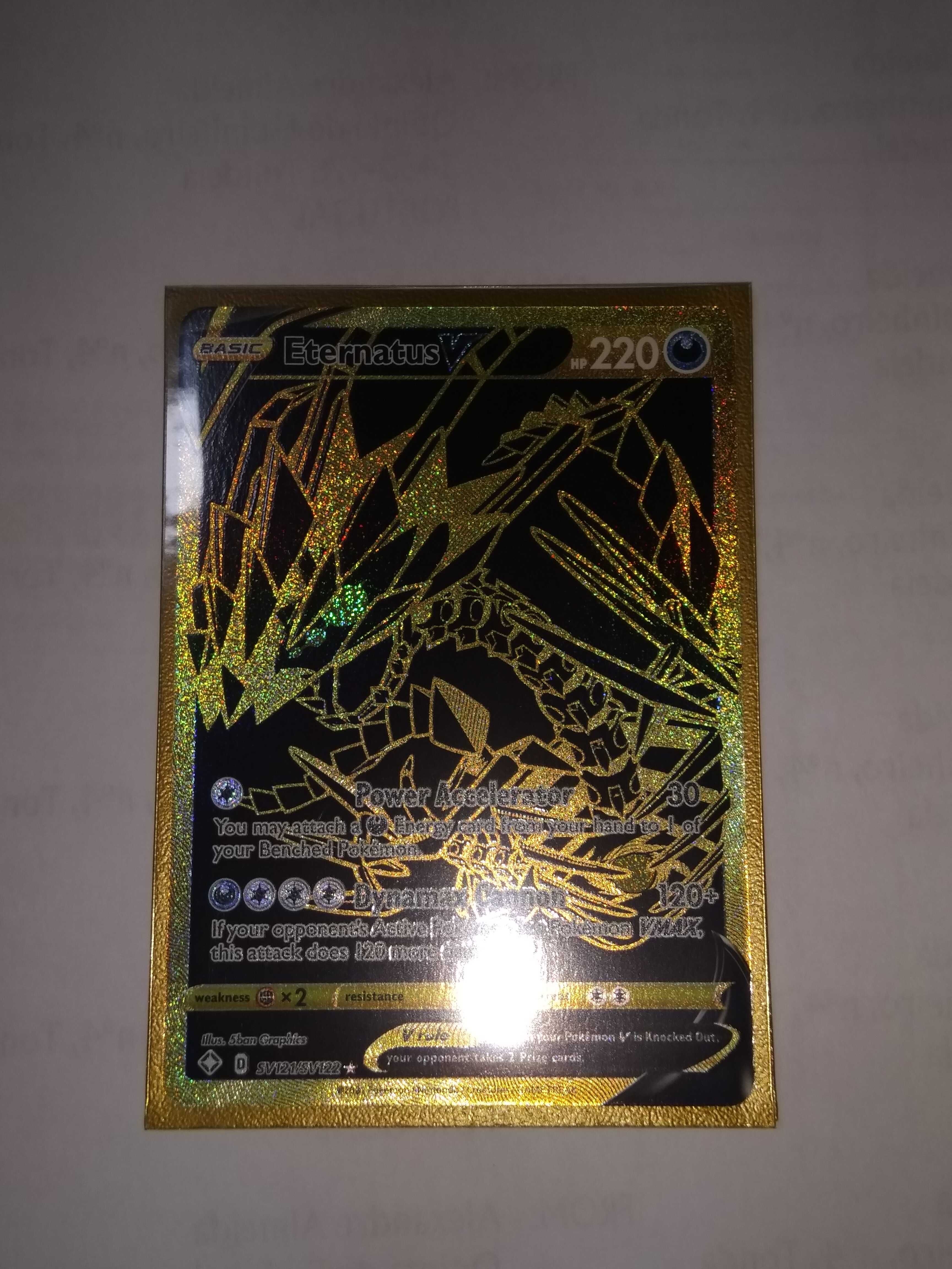 Carta Pokemon Eternatus V SV121/SV122 MINT Shining Fates Shiny Vault