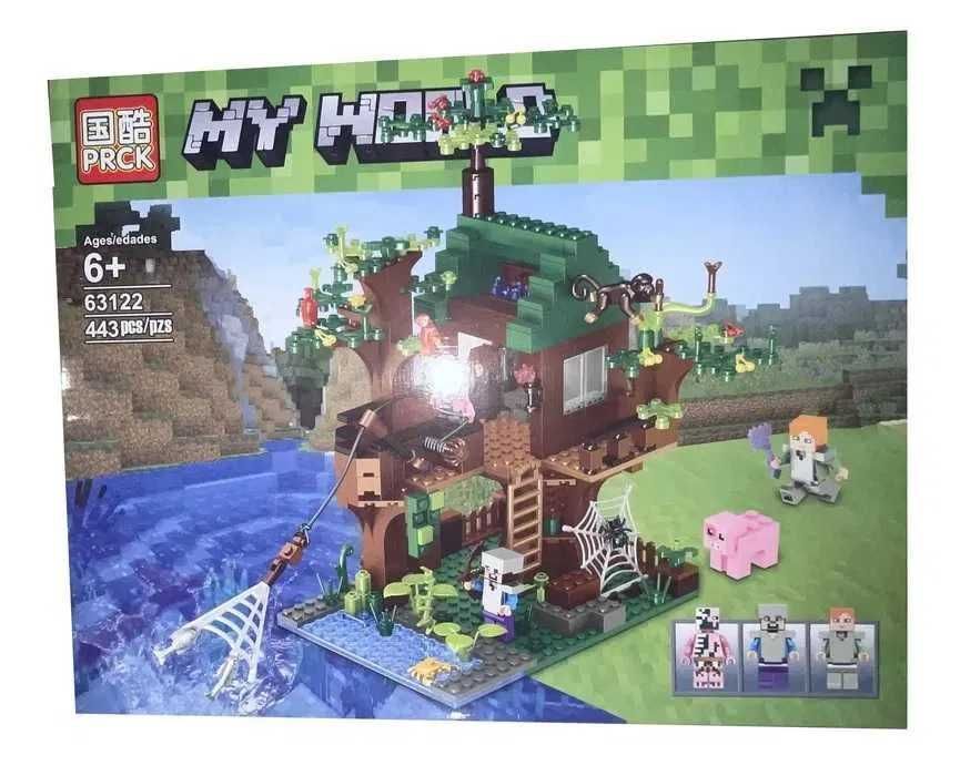Klocki My World Minecraft Duży Domek na drzewie 443 elementów jak Lego