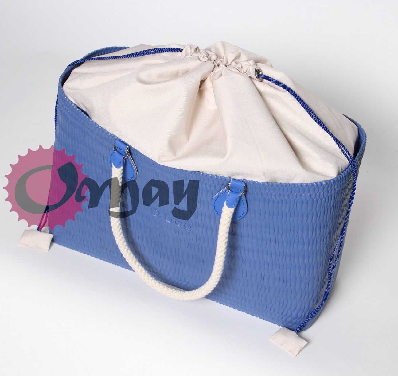 organizer OBAG BEACH Worek beżowy krem 2 kieszenie komin VIP oMay