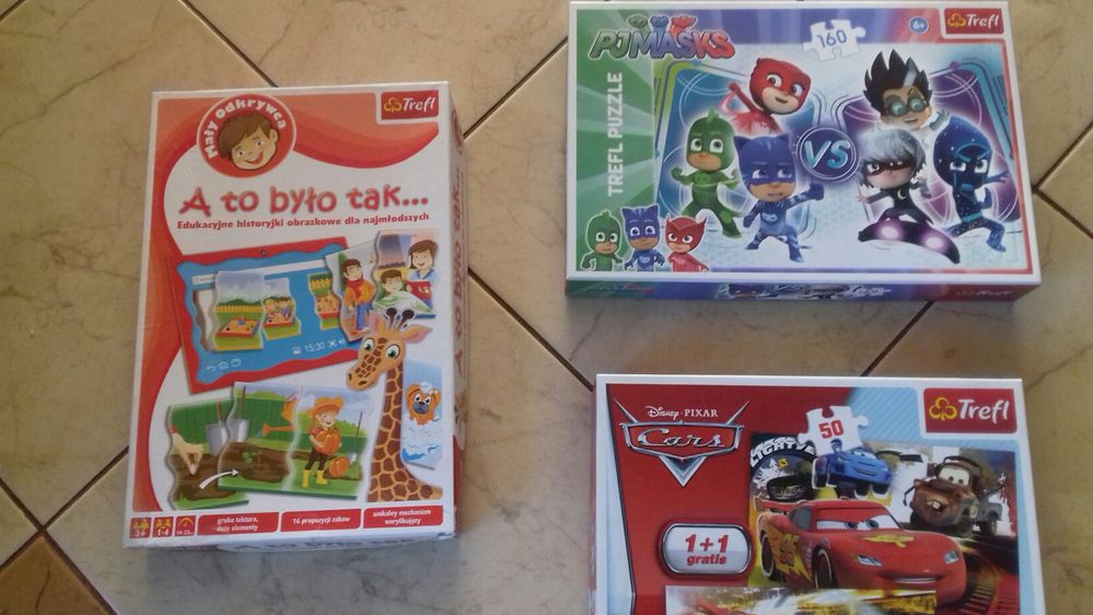 Puzzle Cars i PJ Masks i gra Trefl