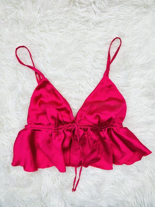 Biustonosz miękki top satynowy XS/S 34/36 różowy Primark