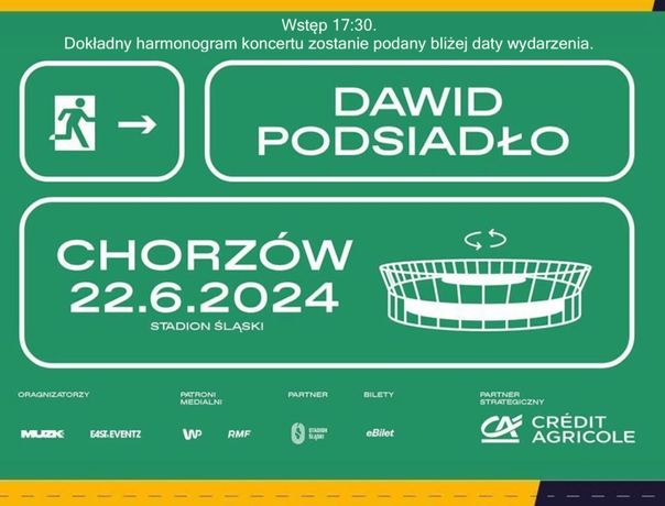 Bilet Dawid Podsiadło Chorzów 22.06.2024