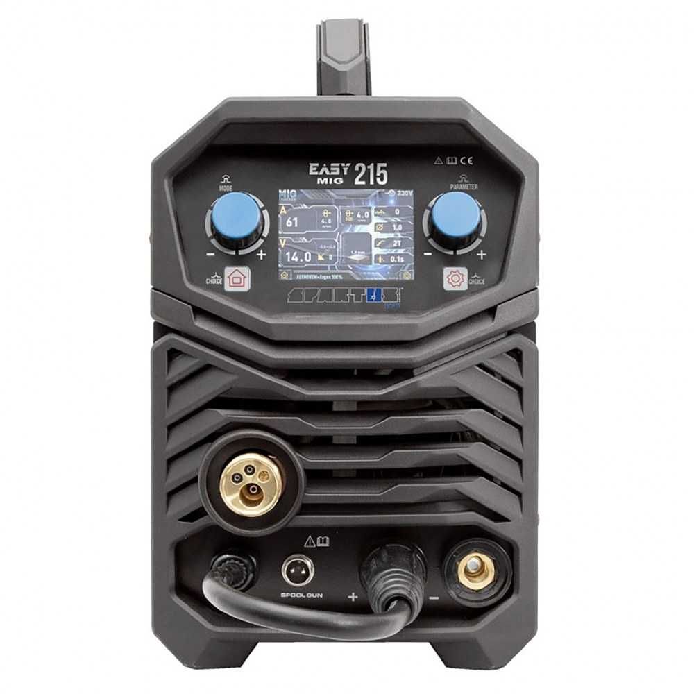 Migomat Inwertorowy Spawarka SPARTUS EasyMig 215 MIG MAG NOWY LCD 3W1