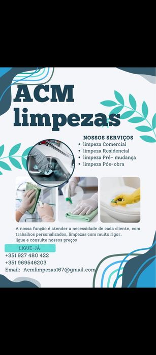 Limpezas comercial e residencial.