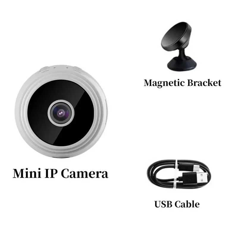 Mini Câmera Espia A9 Wifi C\Suporte Magnético