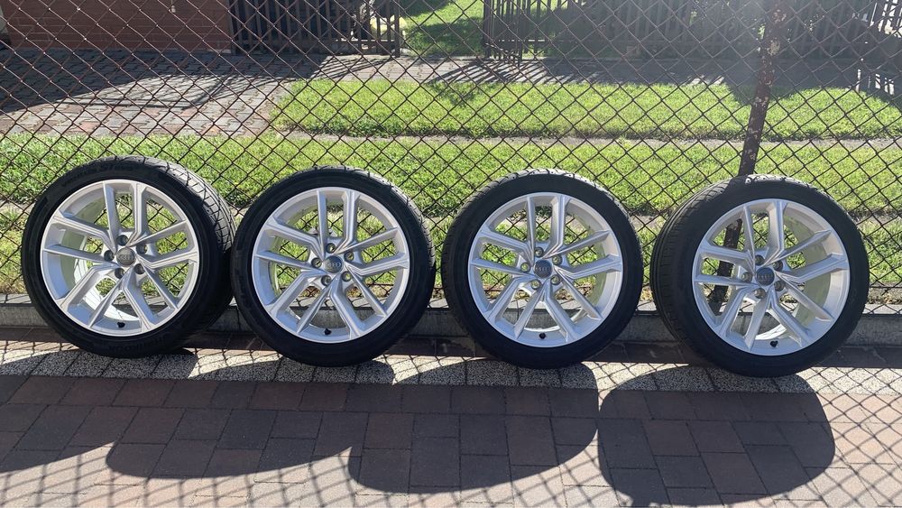 Koła letnie 18” alufelgi Audi + opony letnie Hankook 245/40/18