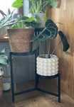 Stojak na Kwiaty Doniczki Metalowy Czarny 58cm Balkon Salon