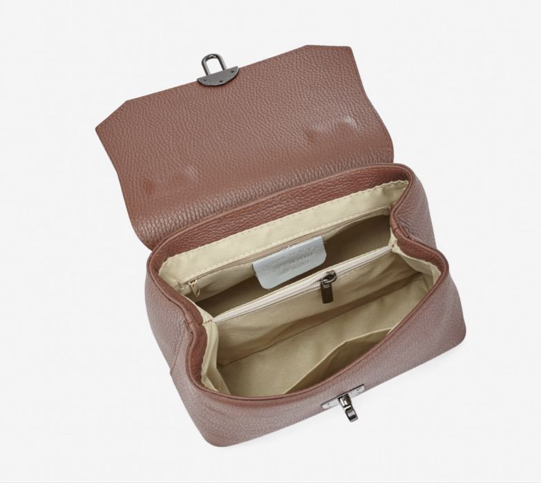 Virginia conti сумка крос боді шкіряна коричнева чорна  сумка