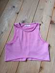 Crop top różowy prążkowany