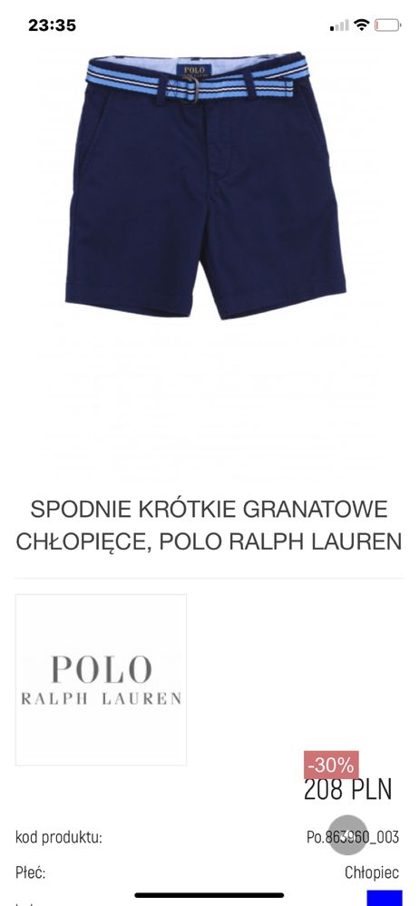 Spodenki Ralph Lauren