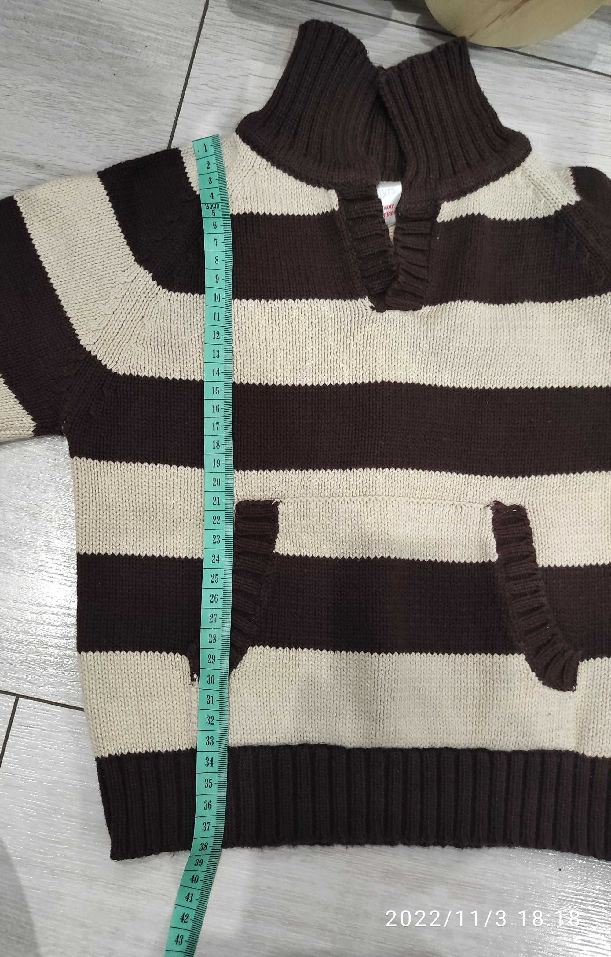 Sweterek elegancki w paski 3 4 latka