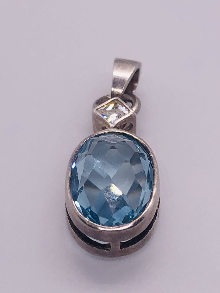 Topaz sky blue srebro 925 zawieszka