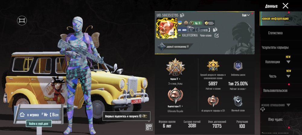 Продаю акк в пабгу, більше скрінів аку можу кинути в тг, акаунту 6 лет