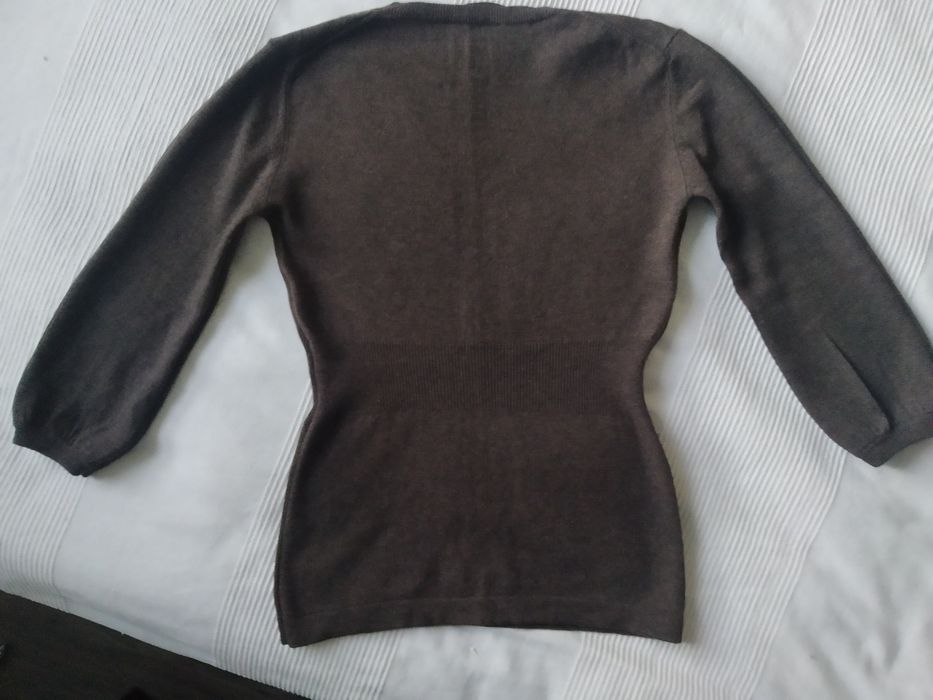 Sweter damski PREMIUM brązowy rozm. M, C&A  100% wełna