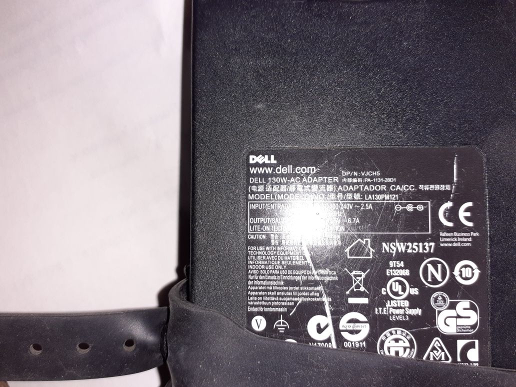 Блок питания для ноутбуков Dell 130W та 45W (19.5V//4.5*3.0) і 7.4х5мм