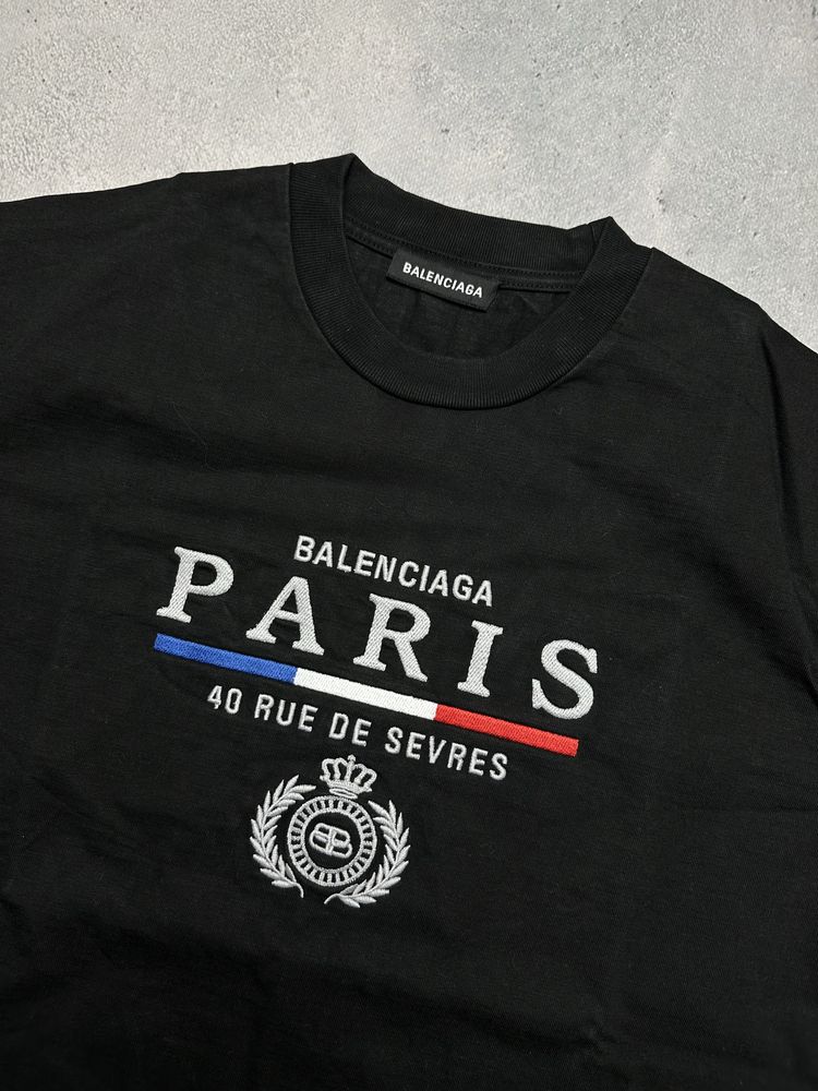 Koszulka Balenciaga T-Shirt Paris 40 Rue De Sevres Logo