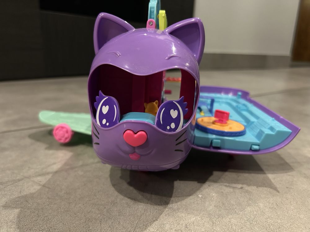 POLLY Pocket kotolot zestaw koci samolot + 2 Lalki