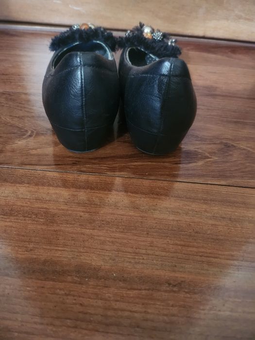 Baleriny na delikatnym obcasie r 37,5