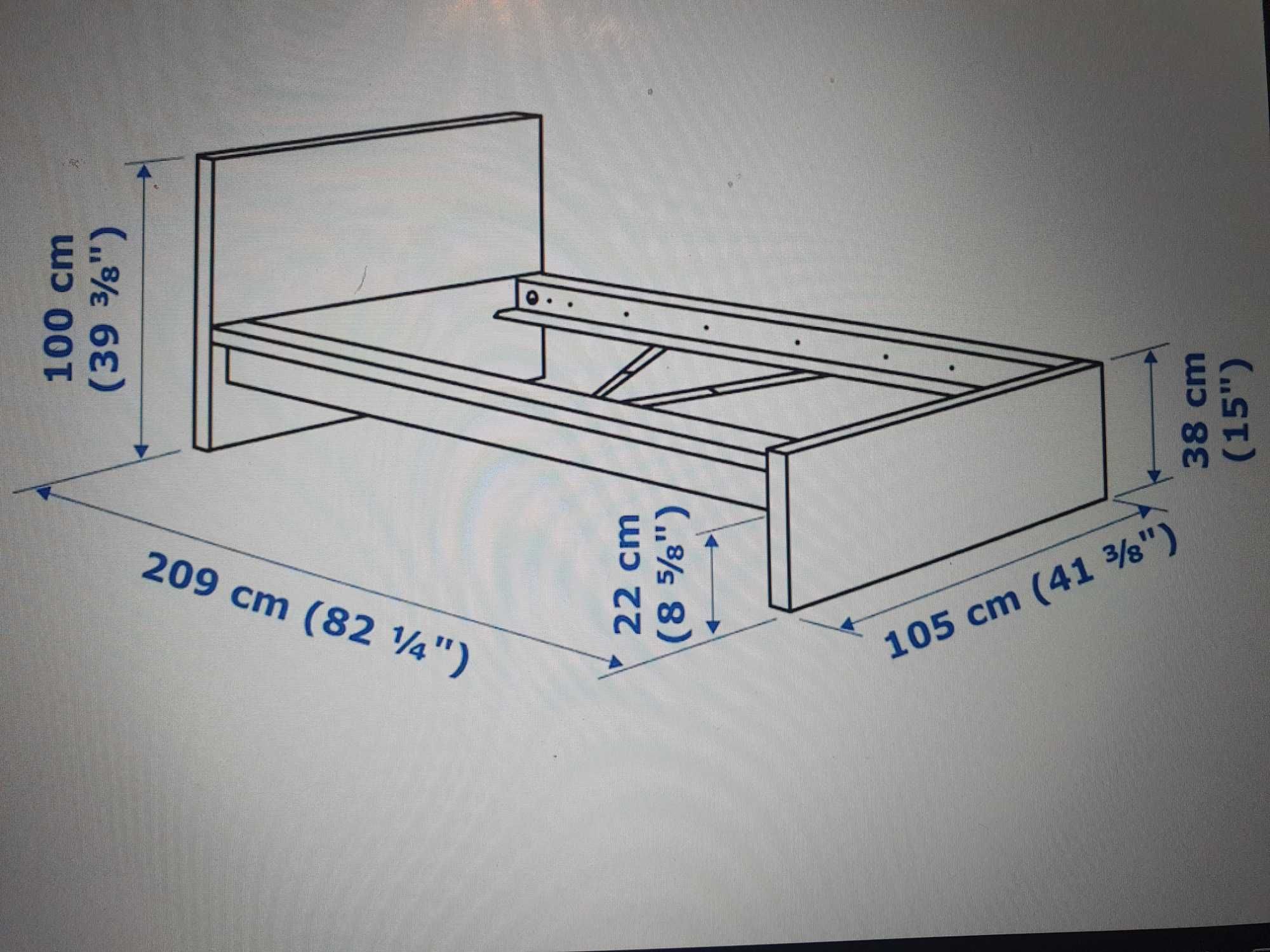 Łóżko Ikea Malm 90x200