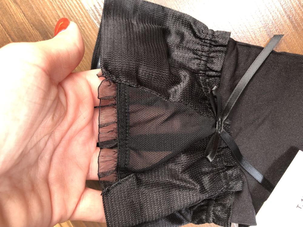 Pończochy czarne Calzedonia rozmiar S/M