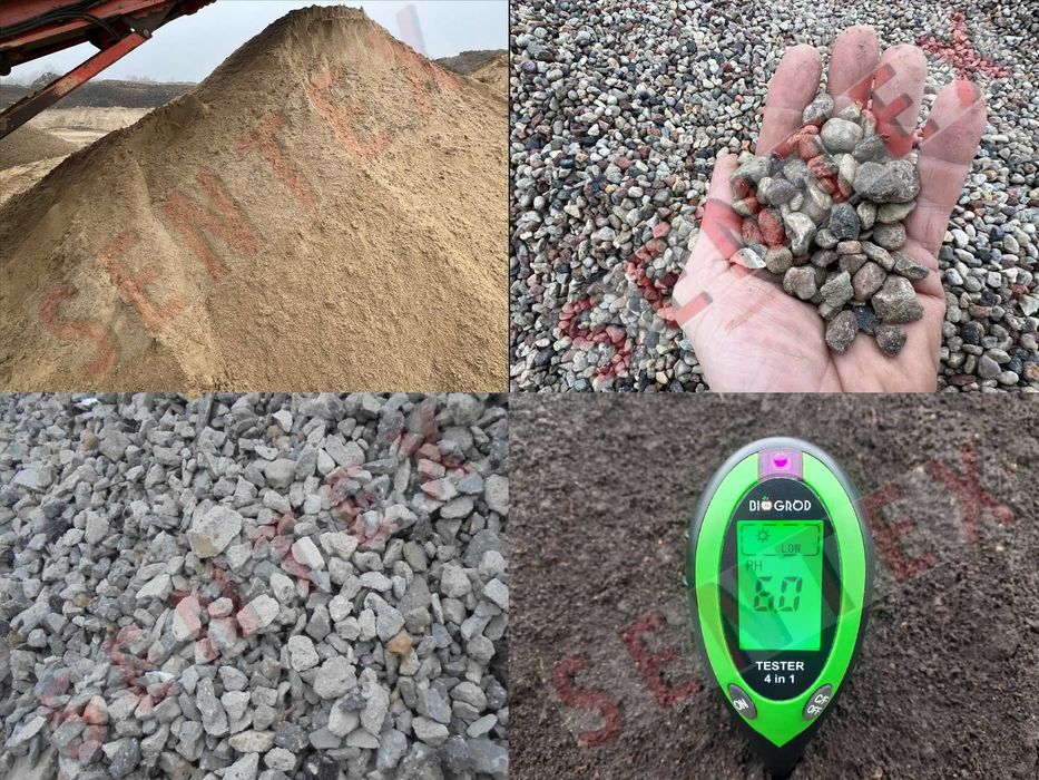 Stabilizacja kliniec gruz kruszony przekrusz gruzu piasek żwir kamień