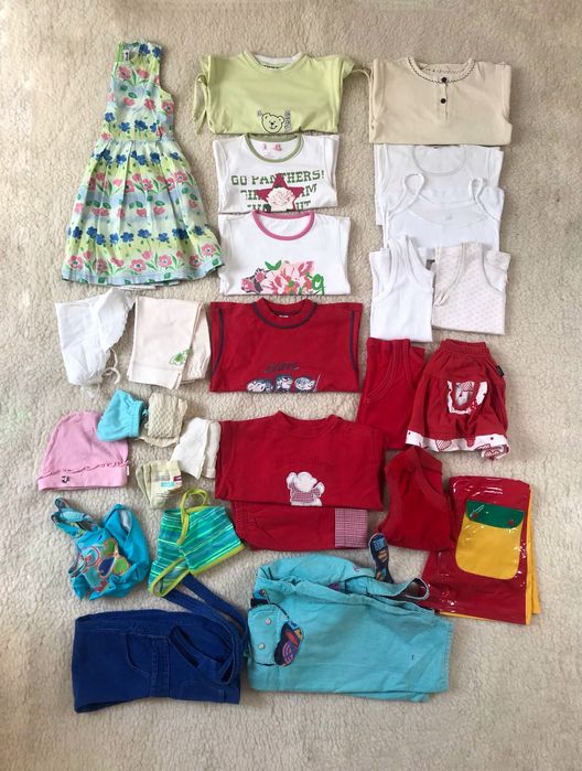 Mega paka ubranek dziecięcych dla dziewczynki 2, 3, 4 lata, vintage