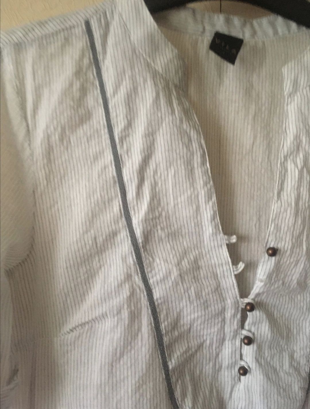 VILA bawełniana koszula tunika sukienka biała w paski prążki NOWA!
