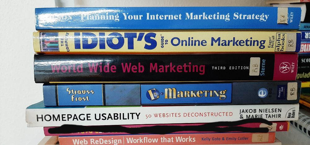 6 livros e-Marketing e Web - todos 12 €