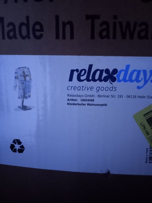 Relaxdays Wolnostojący stojak na odzież do sypialni i garderoby