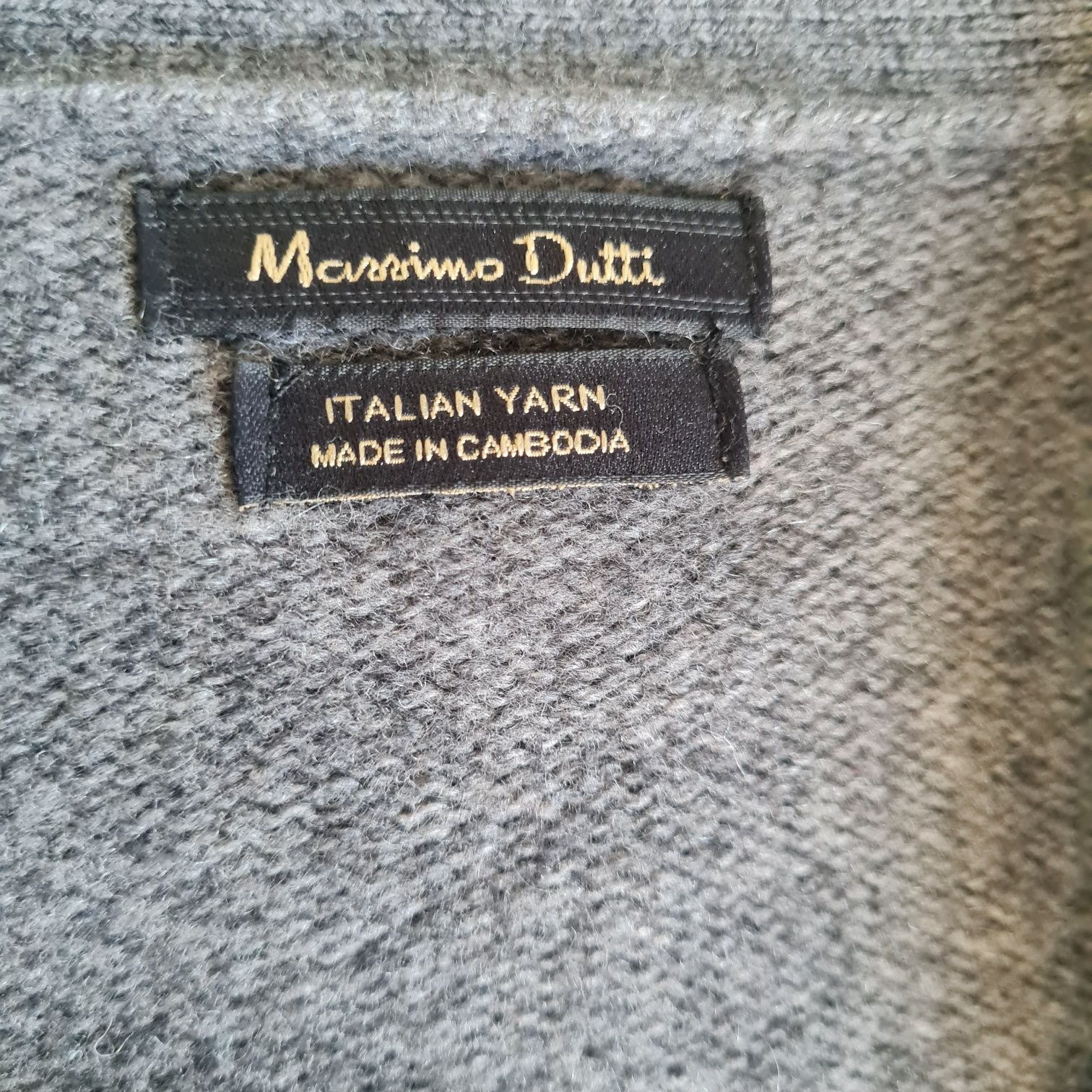 Szary swterek kardigan Massimo Dutti r S