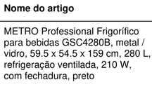 Frigorifico para bebidas