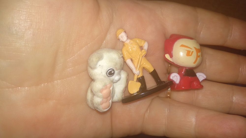 игрушка детская 3 фигурки набор цена за все пластик хеппи милл