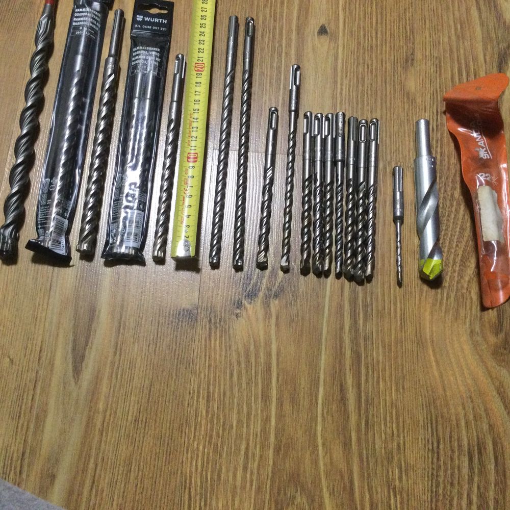 Сверла з Німеччини. Бури по бетону Würth (Zebra), Heller,Hilti.
