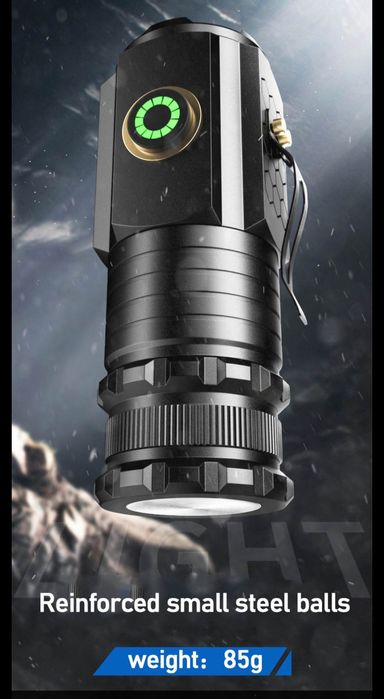 Фонарь тактический маленький сверхяркий на три ядра