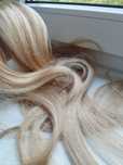 Włosy naturalne clip in słowiańskie ciepły blond peruka 60cm 70gr nowe
