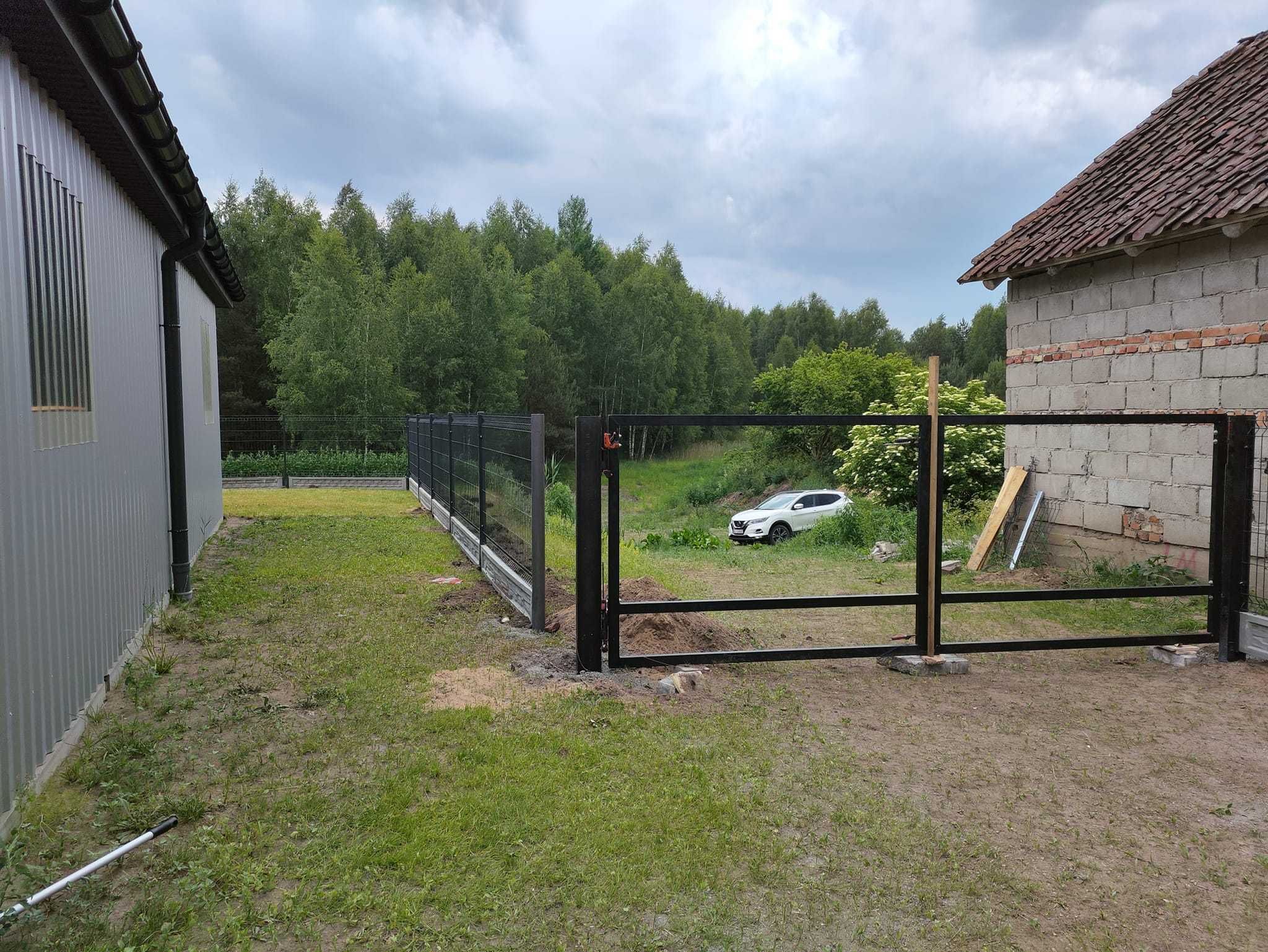 Ogrodzenie panelowe, panel 3d 123 cm, podmurówka, płot, bramy, furtki