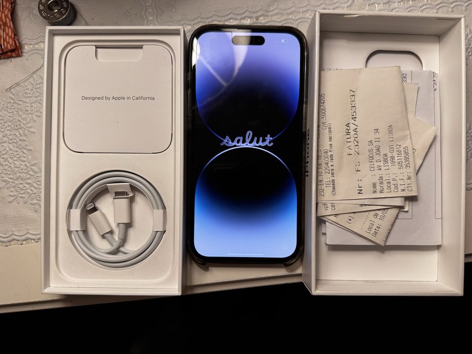 Iphone 14 Pro 128 GB Preto com caixa e fatura