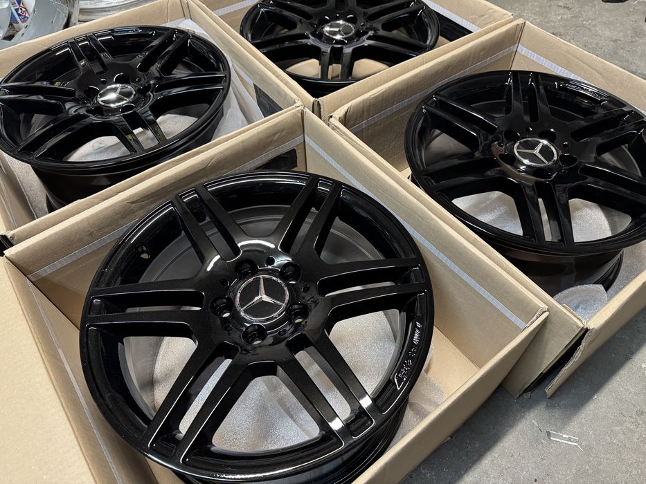 Alufelgi Mercedes AMG 5x112 7,5J ET47 8,5J ET58 17 PIANO BLACK WYSYLKA