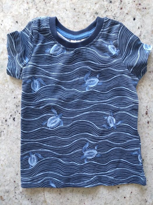 Nowa koszulka t-shirt granat marine żółwie So cute Pepco 80