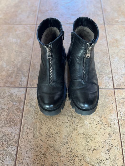 Зимові жіночі шкіряні ботінки 39