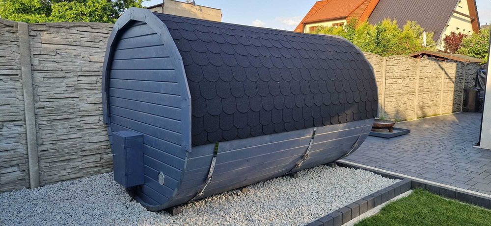 Sauna ogrodowa beczka FULL ZESTAW 2X2