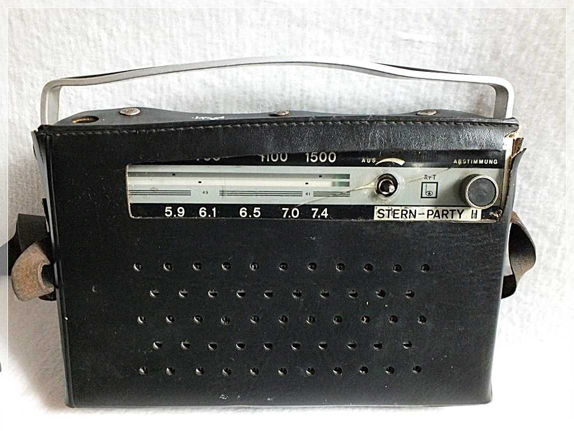 Stare radio w pokrowcu STERN- PARTY, RFT z lat 60-70-tych
