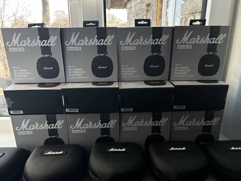 Marshall Major 4 Black+(Чехол у подарунок) нові,бездротові навушники