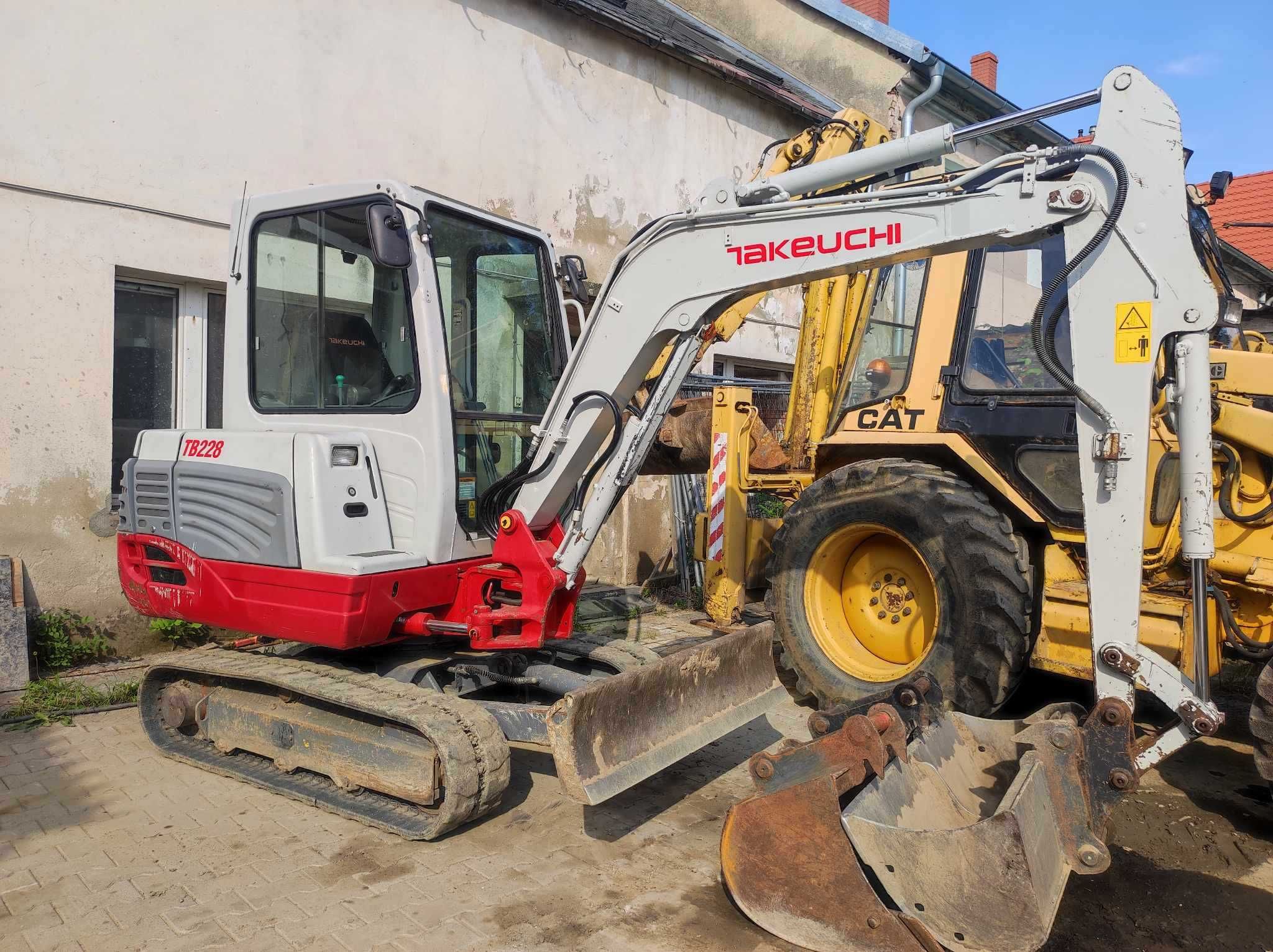 Usługi koparką kołową z Rototilt l Roboty ziemne,Rozbiórki wyburzenia